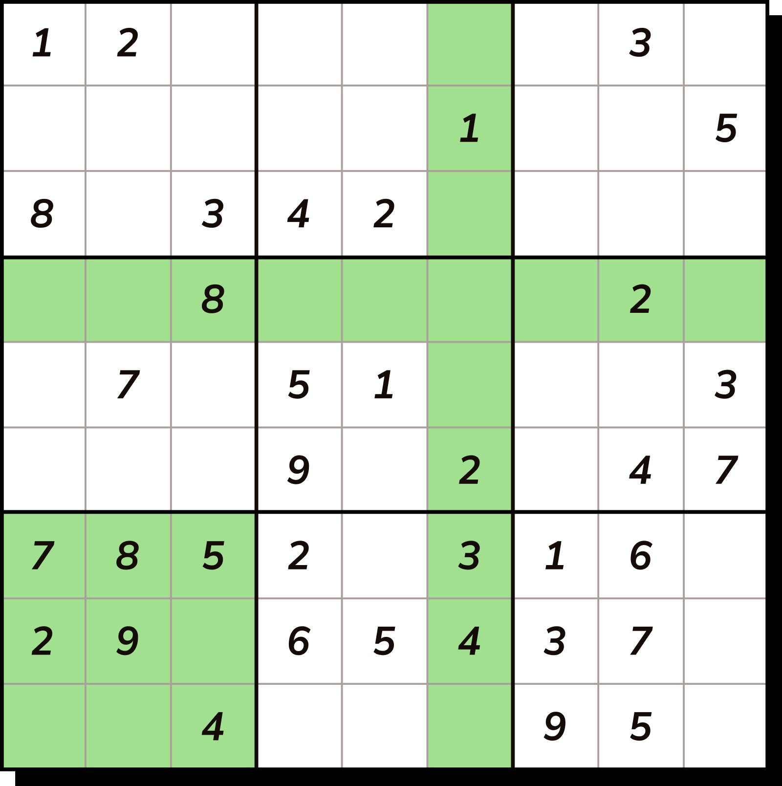 Сетка-головоломка Sudoku Conquest 9x9
